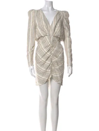 Pre-owned Ronny Kobo Printed Mini Dress In Neutral