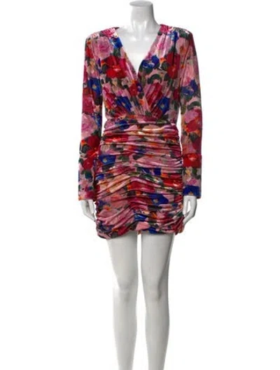 Pre-owned Ronny Kobo Printed Mini Dress In Pink