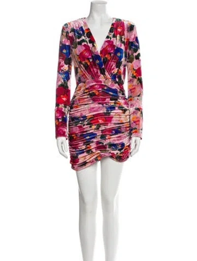 Pre-owned Ronny Kobo Printed Mini Dress In Pink