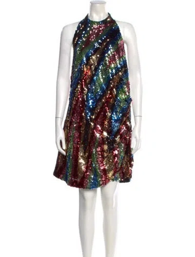 Pre-owned Ronny Kobo Printed Mini Dress W/ Tags In Multi