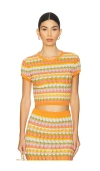 Ronny Kobo Quartz Knit Top Rainbow Multi In Multi