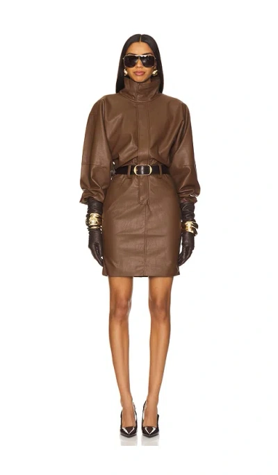 Ronny Kobo Regan Dress In Brown