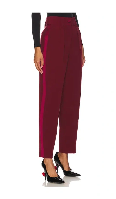 Ronny Kobo Ronny Tuxedo Trouser In Oxblood