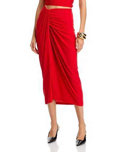 Ronny Kobo Rosalie Midi Skirt In Flame