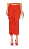 Ronny Kobo Rosalie Skirt In 火焰红