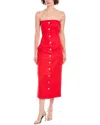 Ronny Kobo Rose Linen Dress In Red