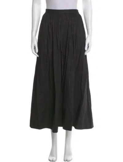 Pre-owned Ronny Kobo Ruffle Embellishment Midi Length Skirt In Black