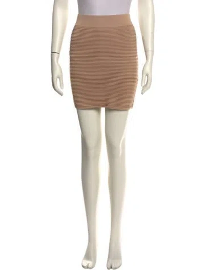 Pre-owned Ronny Kobo Ruffle Embellishment Mini Skirt W/ Tags In Neutral