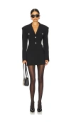 Ronny Kobo Samantha Mini Blazer Dress Jacket In Black
