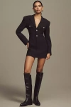 Ronny Kobo Samantha Mini Blazer Dress Jacket In Black
