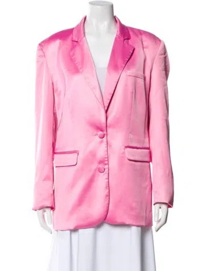 Pre-owned Ronny Kobo Satin Blazer In Pink