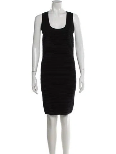 Pre-owned Ronny Kobo Scoop Neck Knee-length Dress W/ Tags In Black