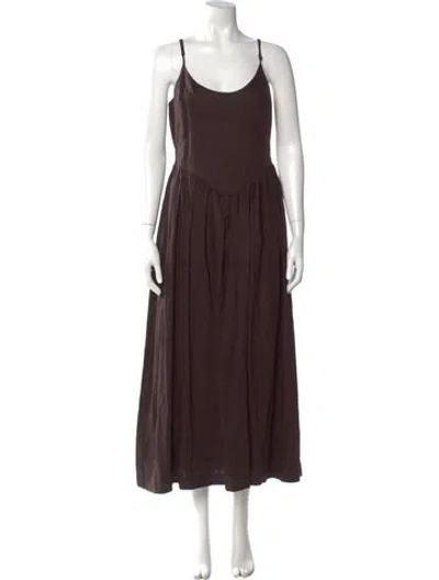 Pre-owned Ronny Kobo Scoop Neck Midi Length Dress W/ Tags In Brown