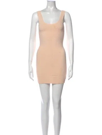 Pre-owned Ronny Kobo Scoop Neck Mini Dress In Pink