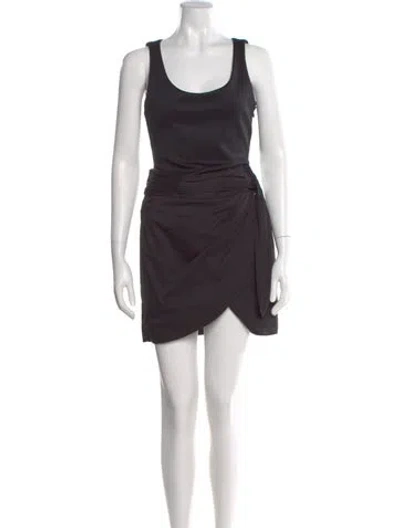 Pre-owned Ronny Kobo Scoop Neck Mini Dress W/ Tags In Gray