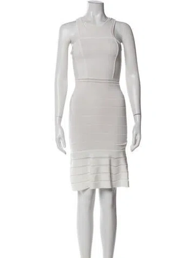 Pre-owned Ronny Kobo Scoop Neck Mini Dress In White