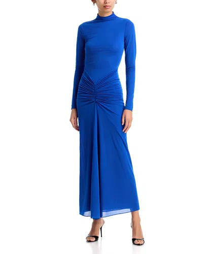 Ronny Kobo Scorpio Ruched Dress In Blue
