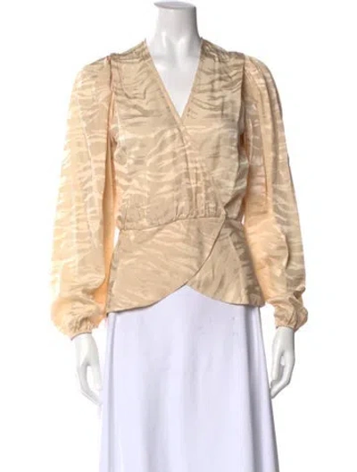 Pre-owned Ronny Kobo Silk Animal Print Blouse