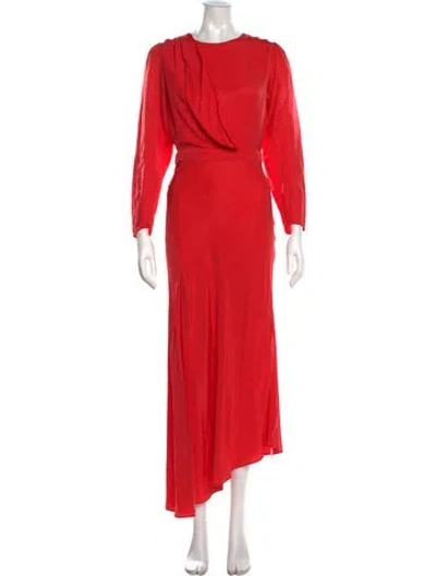 Pre-owned Ronny Kobo Silk Long Dress In Multi