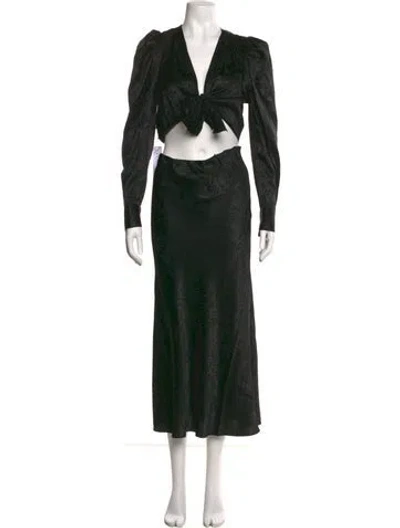 Pre-owned Ronny Kobo Silk Long Dress W/ Tags In Black