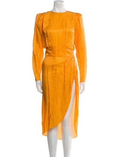 Pre-owned Ronny Kobo Silk Long Dress W/ Tags In Orange