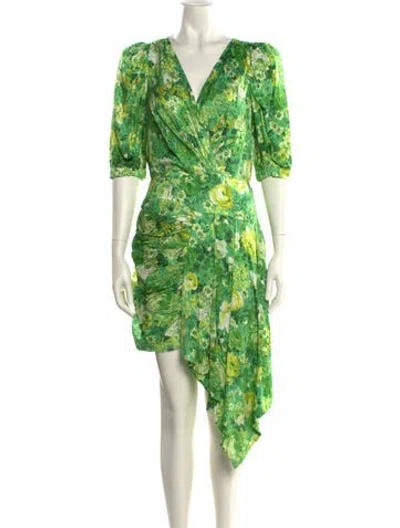 Pre-owned Ronny Kobo Silk Midi Length Dress W/ Tags In Green