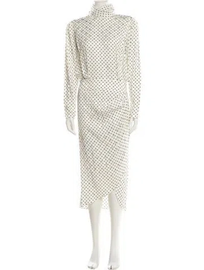 Pre-owned Ronny Kobo Silk Midi Length Dress W/ Tags In White
