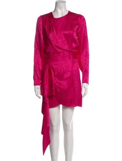 Pre-owned Ronny Kobo Silk Mini Dress In Pink