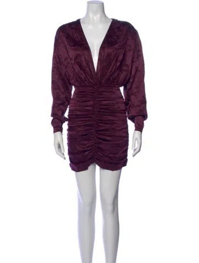 Pre-owned Ronny Kobo Silk Mini Dress In Purple