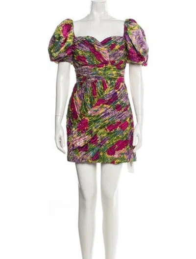 Pre-owned Ronny Kobo Silk Mini Dress In Purple