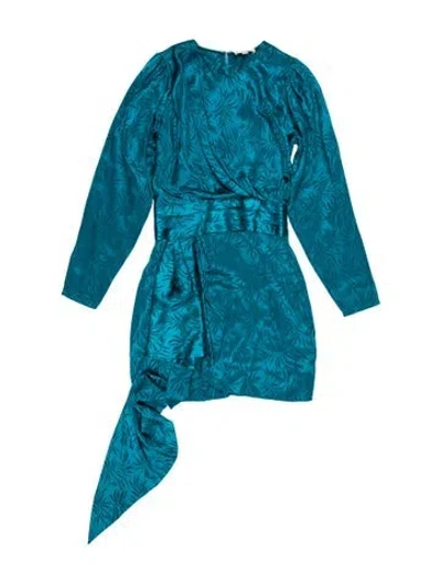 Pre-owned Ronny Kobo Silk Mini Dress W/ Tags In Blue