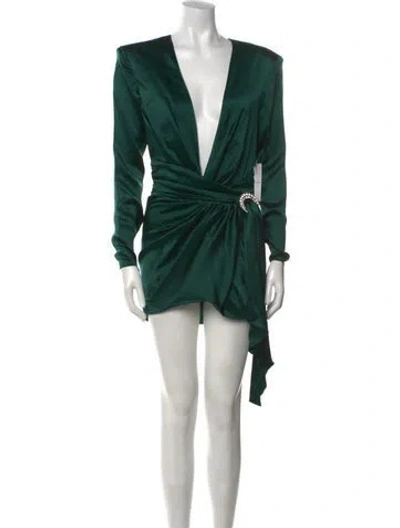 Pre-owned Ronny Kobo Silk Mini Dress W/ Tags In Green