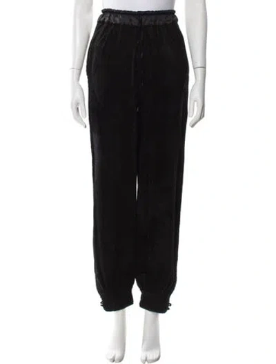 Pre-owned Ronny Kobo Silk Sweatpants In Black