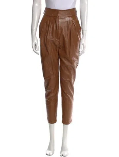 Pre-owned Ronny Kobo Skinny Leg Pants In Brown