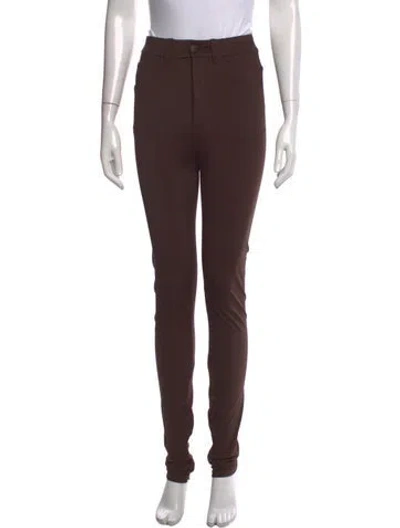 Pre-owned Ronny Kobo Skinny Leg Pants In Brown