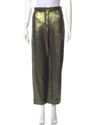 Pre-owned Ronny Kobo Skinny Leg Pants In Green