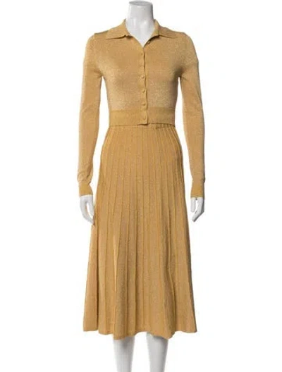 Pre-owned Ronny Kobo Skirt Set In Yellow