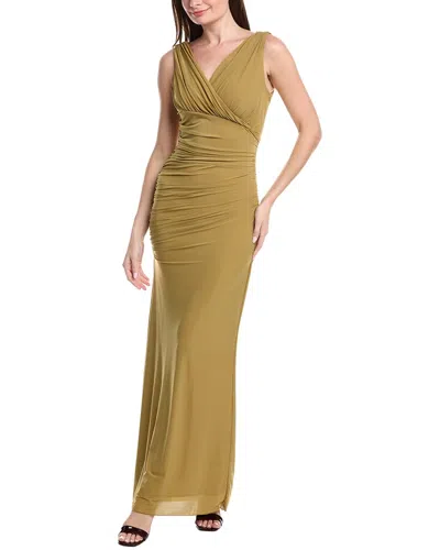 Ronny Kobo Sophia Draped Jersey Maxi Dress In Yellow