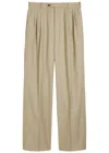 Ronny Kobo Soprano Pleated Straight-leg Woven Trousers In Brown