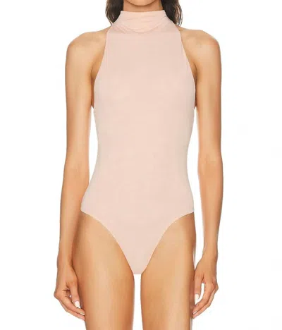 Ronny Kobo Spen Bodysuit In Nude In Beige