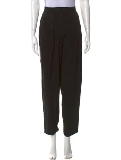 Pre-owned Ronny Kobo Straight Leg Pants In Black
