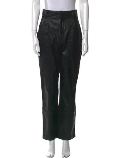 Pre-owned Ronny Kobo Straight Leg Pants In Black