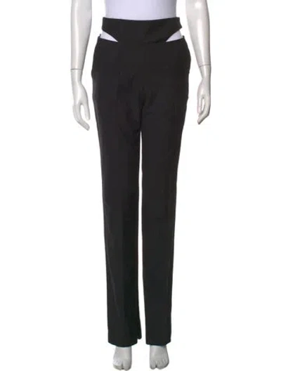 Pre-owned Ronny Kobo Straight Leg Pants In Black