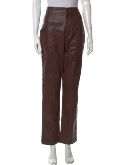 Pre-owned Ronny Kobo Straight Leg Pants In Brown