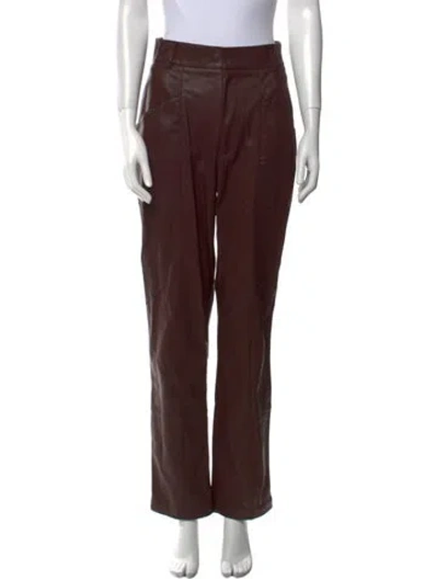 Pre-owned Ronny Kobo Straight Leg Pants In Brown