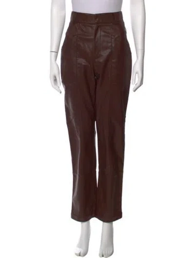 Pre-owned Ronny Kobo Straight Leg Pants In Brown