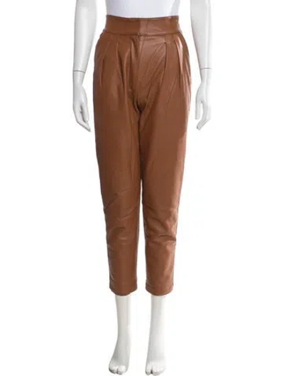 Pre-owned Ronny Kobo Straight Leg Pants In Brown