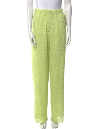 Pre-owned Ronny Kobo Straight Leg Pants In Green