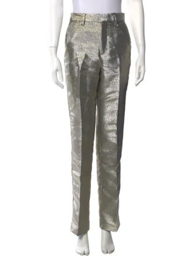 Pre-owned Ronny Kobo Straight Leg Pants In Multi