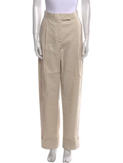 Pre-owned Ronny Kobo Straight Leg Pants In Neutral